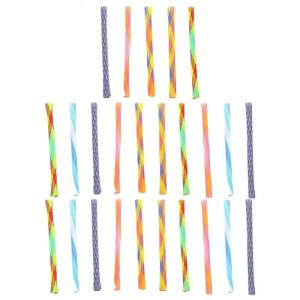 25Pcs Cats Toy Tube Toy Soft Chewing Colorful Tube for Kitten Grinding Toy Tube Shape Toy Keep Kitten Busy