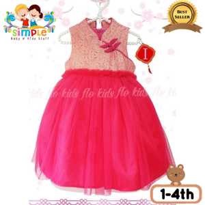 Dress Anak Perempuan Impor Cheongsam FK 49 Tutu Size 1-4th / Baju Imlek Cina Anak Model Terbaru Murah