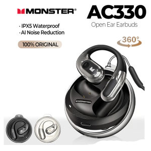 Monster Open Ear AC330 Open Ear Earphone Bluetooth 5.4 Wireless Earphone IPX5 Waterproof Sport Earphone With Mic Earbuds