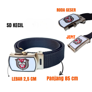 Sabuk Gesper Sekolah SD SMP SMA Pramuka & MI – Sabuk Anak Sekolah Laki-Laki Perempuan – Motif Logo Resmi