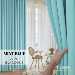 RENEOS Premium 99% Blackout Curtain 170cm Height Hook Langsir Tingkap Murah Ring Langsir Tebal Langsir Blackout Hook