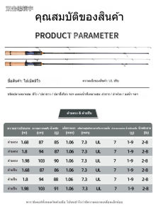 ปั่น1.68m/1.8m Solid Carbon Ultralight Fishing Rod UL Spinning Rod Baitcasting Rod BC Prawn Fishing Rod