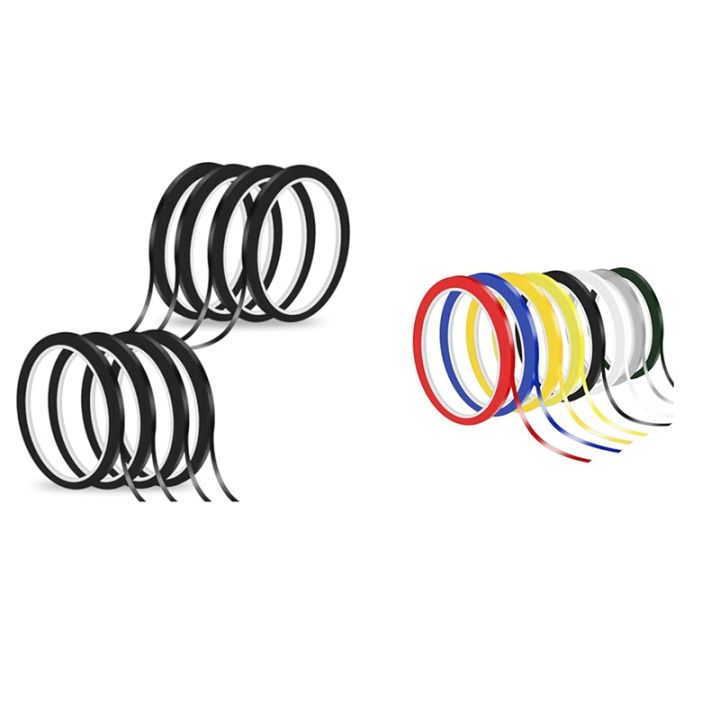 10 Rolls 1/8 Inch Whiteboard Tape Thin Tape for Dry Erase Board Self