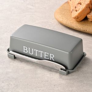 【IN STOCK】Plastic Butter Storage Box Anti-dirty Solid Color Cheese Container  with Lid Butter Cutter Box For Refrigerator
