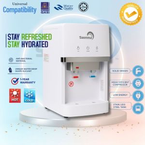SAEMMUL Tabletop Water Dispenser Hot Normal Cold with 4 Stages Antibacterial Filter Halal Certified