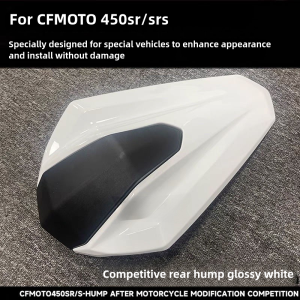 For CFMOTO 450SR/SRS 2022-2024 Quick Release Rear Seat Cowl Hump Cover - Racing Style ABS Plastic Motorcycle Body Kit