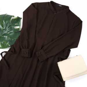 GAMIS HERMOSA POLOS WARNA COKLAT TUA
