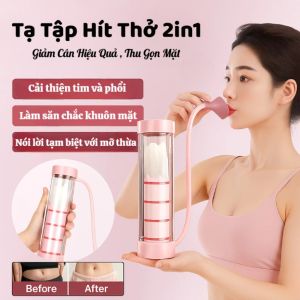 Tạ Tập Hít Thở Đa Năng 2in1 Giảm Cân Nâng Cao Sức Bền Thu Gọn Mặt 3 Mức Tạ Thay Đổi Tiện Lợi