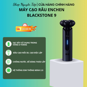 Máy cạo râu Enchen Blackstone 9 hợp kim 3 lưỡi dao kép 3D cạo sạch chống nước IPX7 - BH 12 tháng