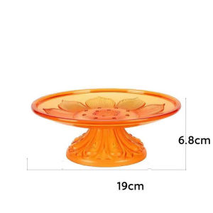 Đĩa hoa quả ban thờ đĩa trái cây thờ cúng bề rộng 20cm đựng 5 quả màu vàng rất đẹp phù hợp thờ phật ban thần tài