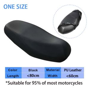 PU Leather Motorcycle Seat Cover Universal Waterproof Dustproof Anti-Slip Seat Cushion With Elasticity On All Sides Motorcycle Seat Accessories Protector