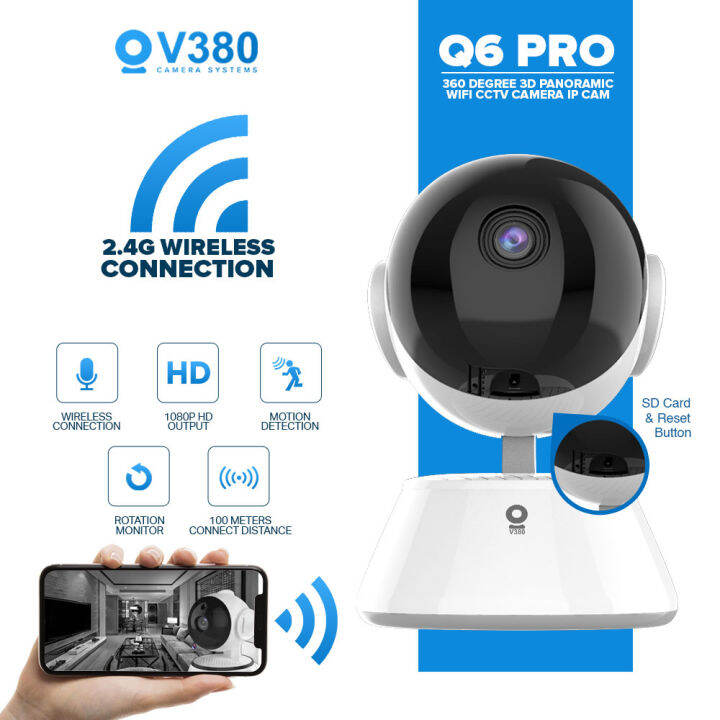 V380 Q6 Pro CCTV Camera Wi-Fi Connect To Cellphone 1080p Smart Home ...