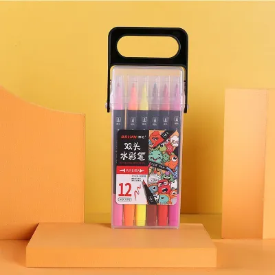 Dual Head watercolors Students Drawing Set Soft & hard dual head watercolors are washable
