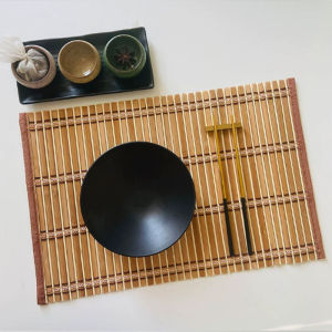 Natural Bamboo Placemat Table Japanese Style Heat-Resistant Bamboo Table Mats