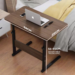 Portable Adjustable Height Bedside Table with Wheel Movable Laptop Table Nordic Computer Table