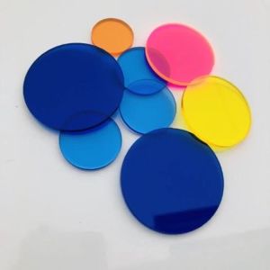 Thick 3mm Circular Shape Colorful Translucent Acrylic Sheet PMMA Plexiglass Tinted Plate DIY/Display Projects/Wedding&Home Decor