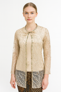 Kebaya Modern Outer Panjang Selutut Silver 205
