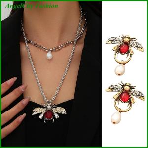 AngelCity Fashion Store Vintage Metal Animals Design Imitation Drop Earrings Necklace For Women Fashion Jewelry Holiday Party Gifts