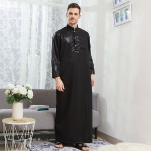 Jubah Dubai Gamis Dewasa Remaja Terbaru Premium Mewah Jubah Putih Hitam Gamis Saudi Pria Muslim Turki