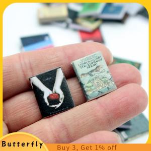 Butterfly 10ชิ้นบ้านตุ๊กตาจิ๋วนิตยสารหนังสือนิยายโมเดลตุ๊กตาอุปกรณ์ตกแต่งฉากบ้าน