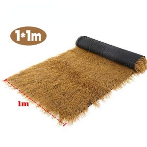 ฟางเทียม หลังคาฟาง 1*1/1*10M หลังคาหญ้าเทียม หญ้าสูง ซึมผ่านที่แข็งแกร่ง กันไฟทนร้อน สําหรับตกแต่งหลังคาร้านค้า คาเฟ่ โรงแรม กันร้อน ลดเสียง มุงหลังคา กัน UV หลังคากันแดด