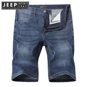 JEEP SPIRIT 1941 ESTD New Jeans Shorts Thin Loose Casual Straight Leg Shorts