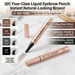 Four-Pronged 3D Microblade Waterproof Eyebrow Pen Long Lasting Professional Fine Sketch Liquid Eyebrow Pen Multiple Color