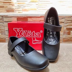 Promo 8.8 Oclia Yasta Sepatu Sekolah Hitam Formal Wanita Paskib Premum PBL 03 Hitam Hak Tahu 3 Cm