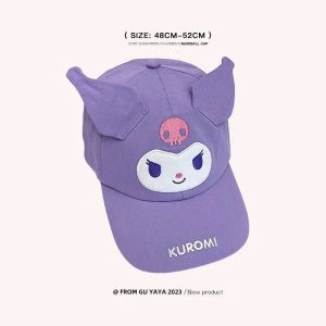 Sanrio Hello Kitty Boys and Girls Baseball Hat Kawaii Kuromi Cinnamoroll Cosplay Fashion Trend Sun Protection Hat Childrens Peaked Hat Accessories Birthday Gifts