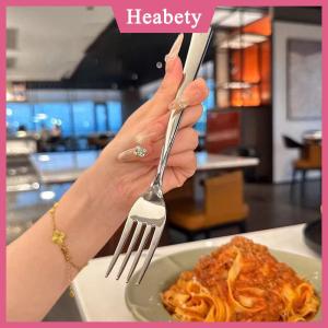 Heabety Thép không gỉ ăn tối ngã ba dài xử lý bảng dĩa Set Hàn Quốc dao kéo bốn tine salad tráng miệng trái cây dĩa nhà bếp