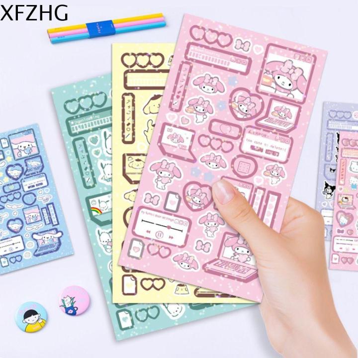 XFZHG Handmade Guka Cinnamoroll Stickers Gooka Paper Kawaii Kuromi ...