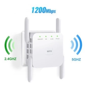 [SG STOCK]5Ghz WiFi Wireless 1200Mbps Wi Amplifier /WiFi Booster Signal Amplifier Long Range Receiver Signal Repiter