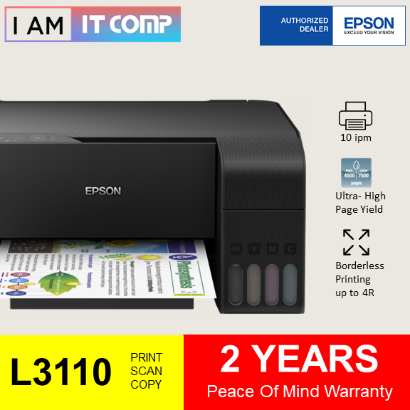 Delivery Usual 3 Working Day Epson Ecotank L3110 L3210 All In One Ink Tank Printer Lazada 2054