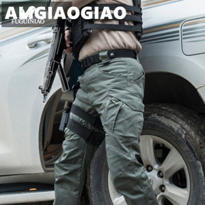 Fuguiniao Quần Túi Hộp Quân Đội Thường Ngày Cho Nam Quần Quân Đội Ngoài Trời Co Giãn Quần Chiến Thuật Chống Mài Mòn Chống Thấm Nước Mỏng Nhiều Túi Cho Nam M-6XL