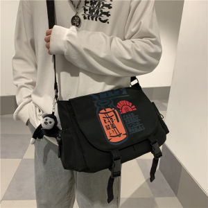 TOP MEN PH Korean version of the shoulder bag casual all-match trend campus students tutoring Messenger printed School Season