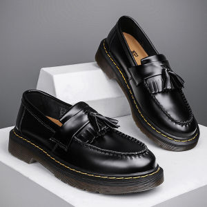 Dr.Martin Leather Loafers Shoes For Men Original Genuine Leather Shoes Casual School Black Loafer Shoes For Men Students