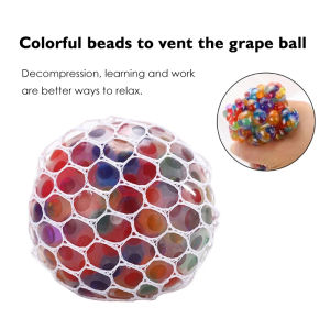 ลูกบอลบีบคลายเครียด บอลองุ่น ลูกบอลสไลม์บีบ ของเล่นผ่อนคลายตึงเครียด ลูกบอลโฟมนิ่มรูปองุ่น สีสันสดใสของเล่นบีบคลายเครียด