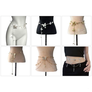 Decorative Waist Chain Single/Multi Layer Floral Pearls Designing Waist Belt Decoration for Parties and Everyday Wear