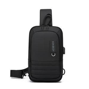 Tas Selempang Pria USB Port Sling Bag Cowok Casual Multifungsi - Tas Fashion Pria Waterproof