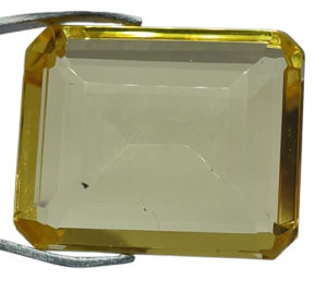Natural 47.29 Ct Brazilian Citrine Yellow  Emerald Cut Loose Gemstone