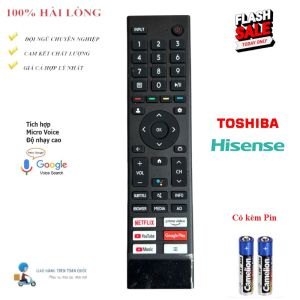 Remote Điều khiển thay thế giọng nói ĐA NĂNG tivi Toshiba HISENSE Hàng theo máy Mới 100% Tặng Pin