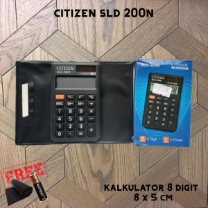 Kalkulator Minimalis Kecil Saku Baju Dagang Sekolah Pabrik Ukuran 8 x 5cm Display 8 Digit Double Power SLD 200N