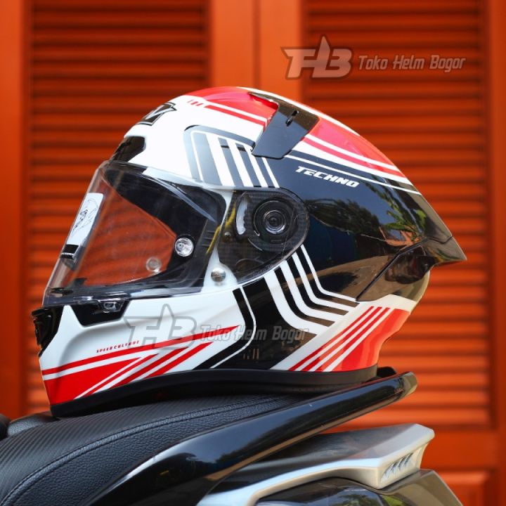 Helm Full Face RSV FFS21 Motif Techno Single Visor Lazada Indonesia