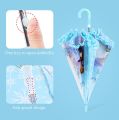 Disney Kids Umbrella for Girls with Easy Grip Handle Cartoon Cute Umbrella for 3-12 Years Old. 