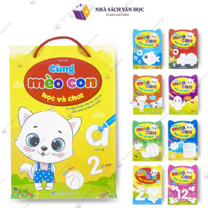 Sách - Tô Màu Cùng Mèo Con Học Và Chơi - Dành Cho Bé 2-6 Tuổi (8 Cuốn)