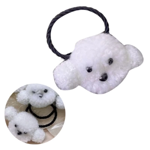 Furry Dog Hair Scrunchies for Girls Updo Hair Elastic Hairrope Aesthetic DonutsHairtie Hair Scrunchy Ponytail Holder
