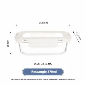 Tempered Glass Lid Cover Borosilicate Glass Food Container | Airtight Lunch Box | Microwave & Oven Safe