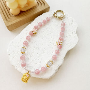 จี้คริสตัล BFF หินธรรมชาติเลียนแบบน่ารักและหวานผลิตภัณฑ์สำเร็จเป็นเครื่องรางของผู้หญิงสายคล้องโทรศัพท์