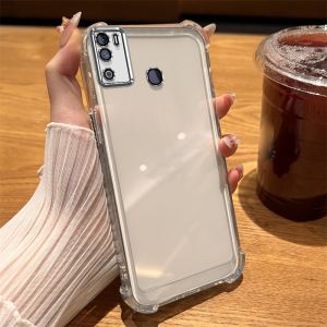 เคส เคสสำหรับ Infinix HOT 9 Play HOT 10 Play HOT 10s เคสศัพท์ เคสนิ่มซิลิโคนกันกระแทกพร้อมขอบทองเงาและขาตั้งกระจก sjdzsfjz01