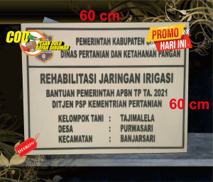 COD Prasasti proyek/Gedung/Jalan/ uk 60x60 cm